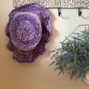 Bucket hat violet handmade crochet